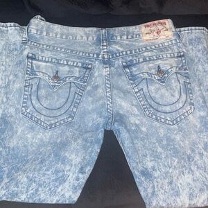 True Religion Men's Light Blue Relaxed Jeans